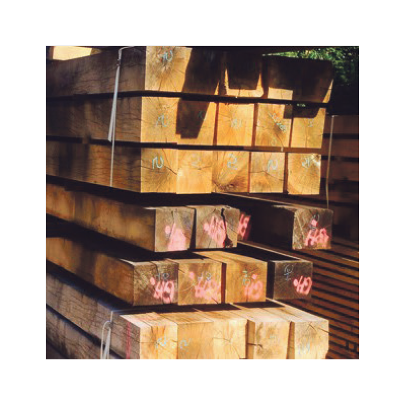Eg Lagret 2-4 r.  125*125mm  3,0 mtr.